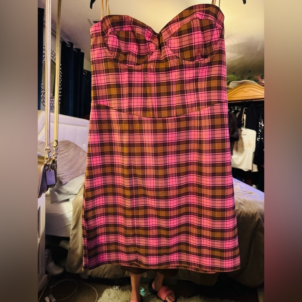 Juniors xl plaid mini dress